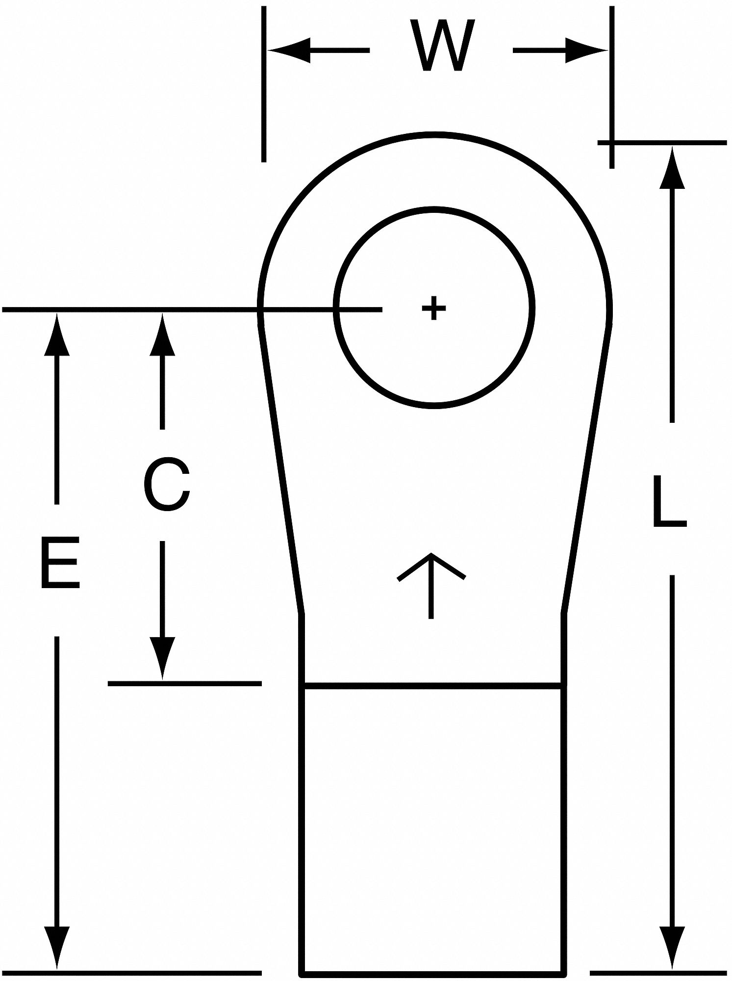 Ring Terminal, PK 20 Grainger
