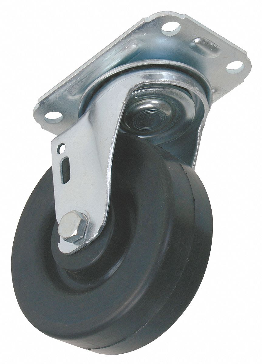 GRAINGER APPROVED Debris-Resistant Standard Plate Caster, Swivel ...