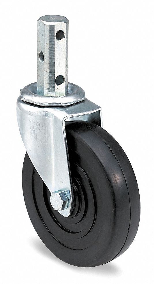 Swivel Stem Caster, 4 In, 115 lb, Rubber