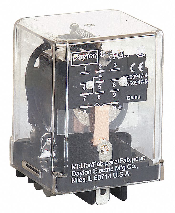 General Purpose Relay: Socket Mounted, 16 A Current Rating, 12V DC, 5 Pins/Terminals, SPDT