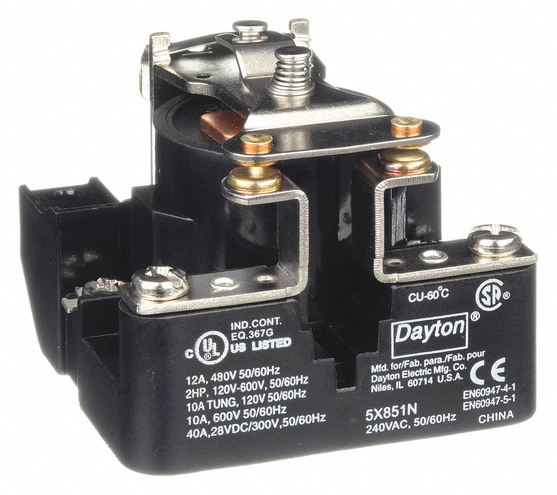 OPEN POWER RELAY, SURFACE MOUNTED, 240V AC, 4 PINS/TERMINALS, SPST-NO