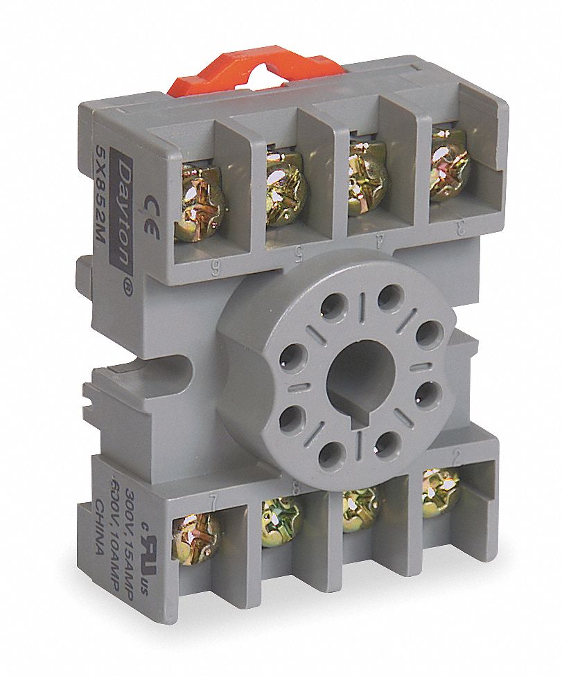 DAYTON Relay Socket, Socket Type: Standard, Socket Style ... 9 pin relay wiring a square 