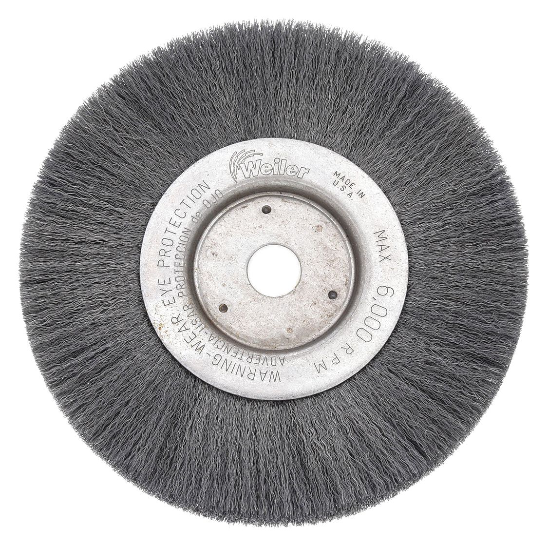 thumbnail interactive-video image 1 of Weiler 93494 Crimped Wire Wheel Brush – 10 Inch Arbor Hole – Made In USA 1 of 5