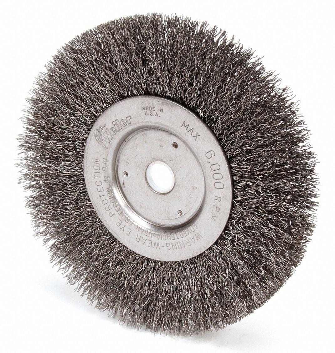 WEILER 93120 Crimped Wire Wheel Brush, Arbor 5X886