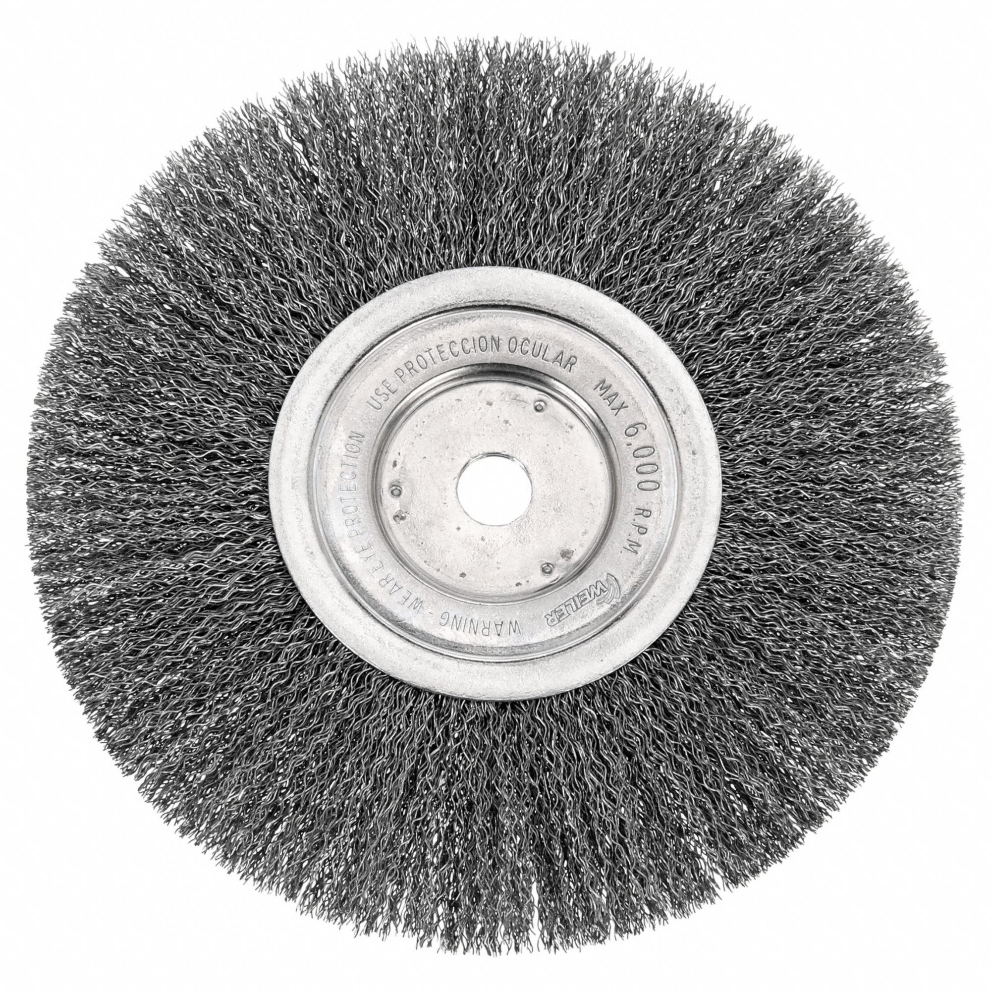 Commercial graded Crimped Wire Brush 3'' x 1/4'' (413680) - CENTRE