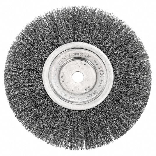 WEILER, Crimped Steel, 8 in Dia x 3/4 in Wd, Wire Wheel Brush - 5X887 ...