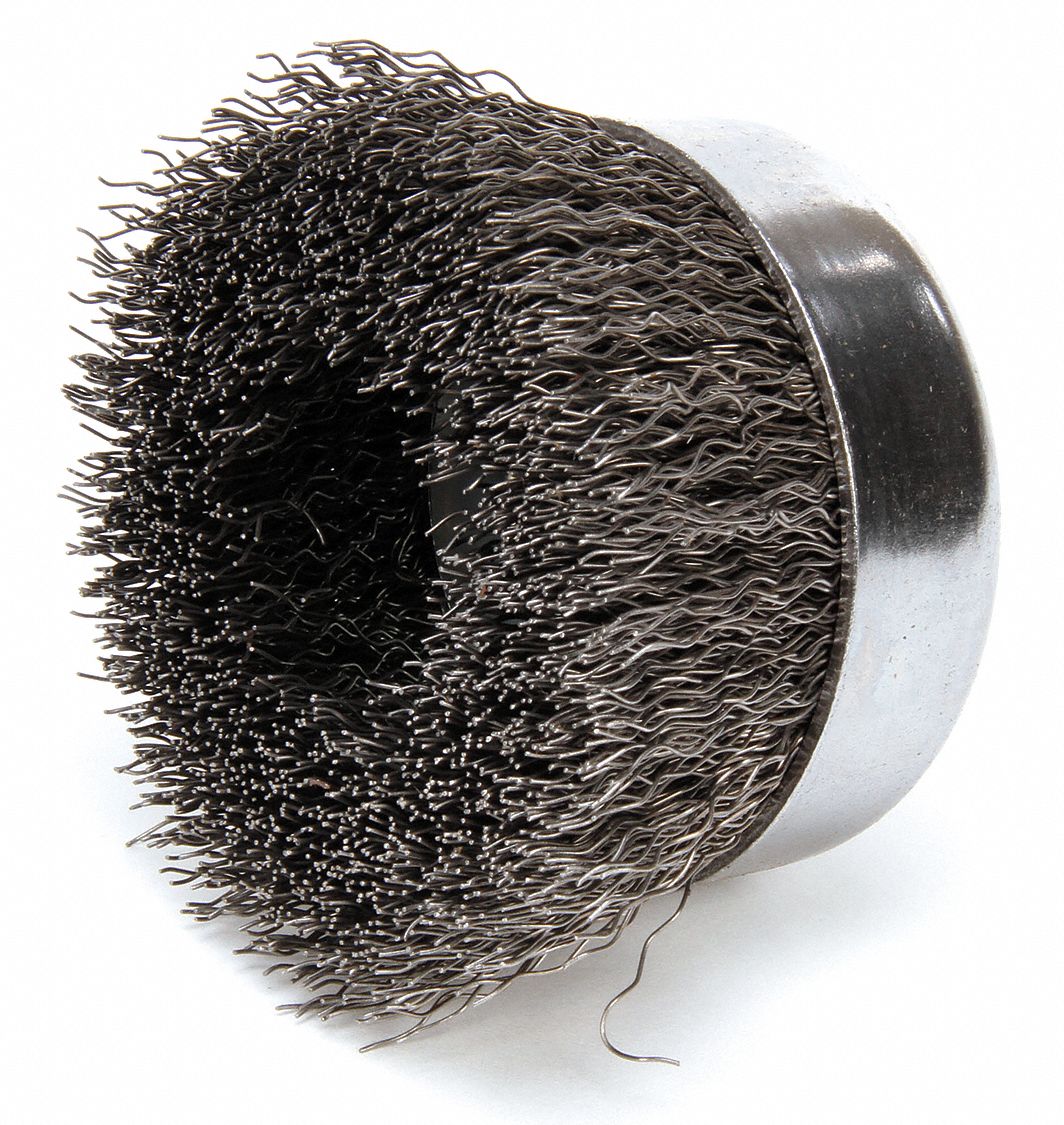 WEILER Cup Brush 4 in Brush Dia., 5/8"11 Arbor Hole Size, No Shank