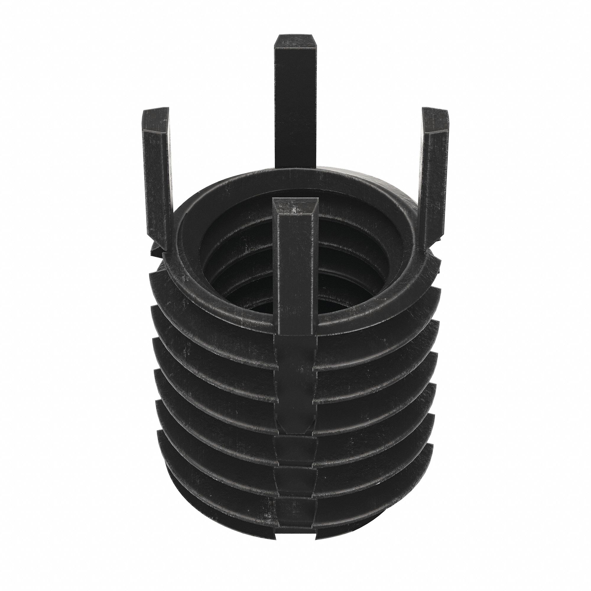 KEY LOCKING THREAD INSERT, THIN WALL, 4 KEYS, ½"-13 INT THREAD, ⅝"-11 EXT THREAD, STEEL