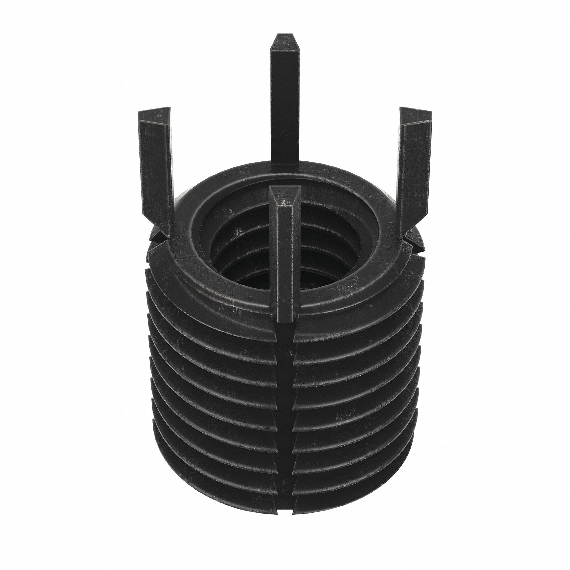 KEY LOCKING THREAD INSERT, THIN WALL, 4 KEYS, M8-1.25 INT THREAD, M12-1.25 EXT THREAD, STEEL