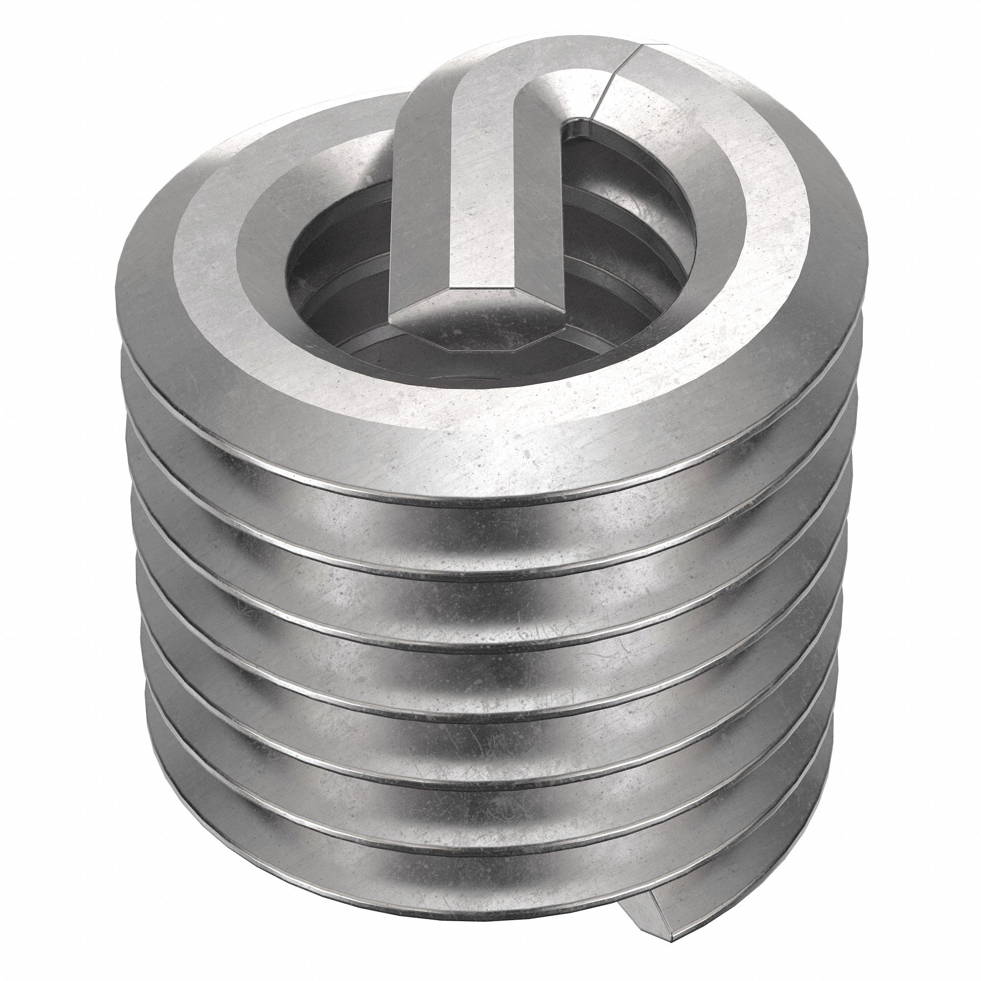 Helical Insert: Tanged Tang Style, Screw-Locking, M2.5-0.45 Thread Size, 10 PK