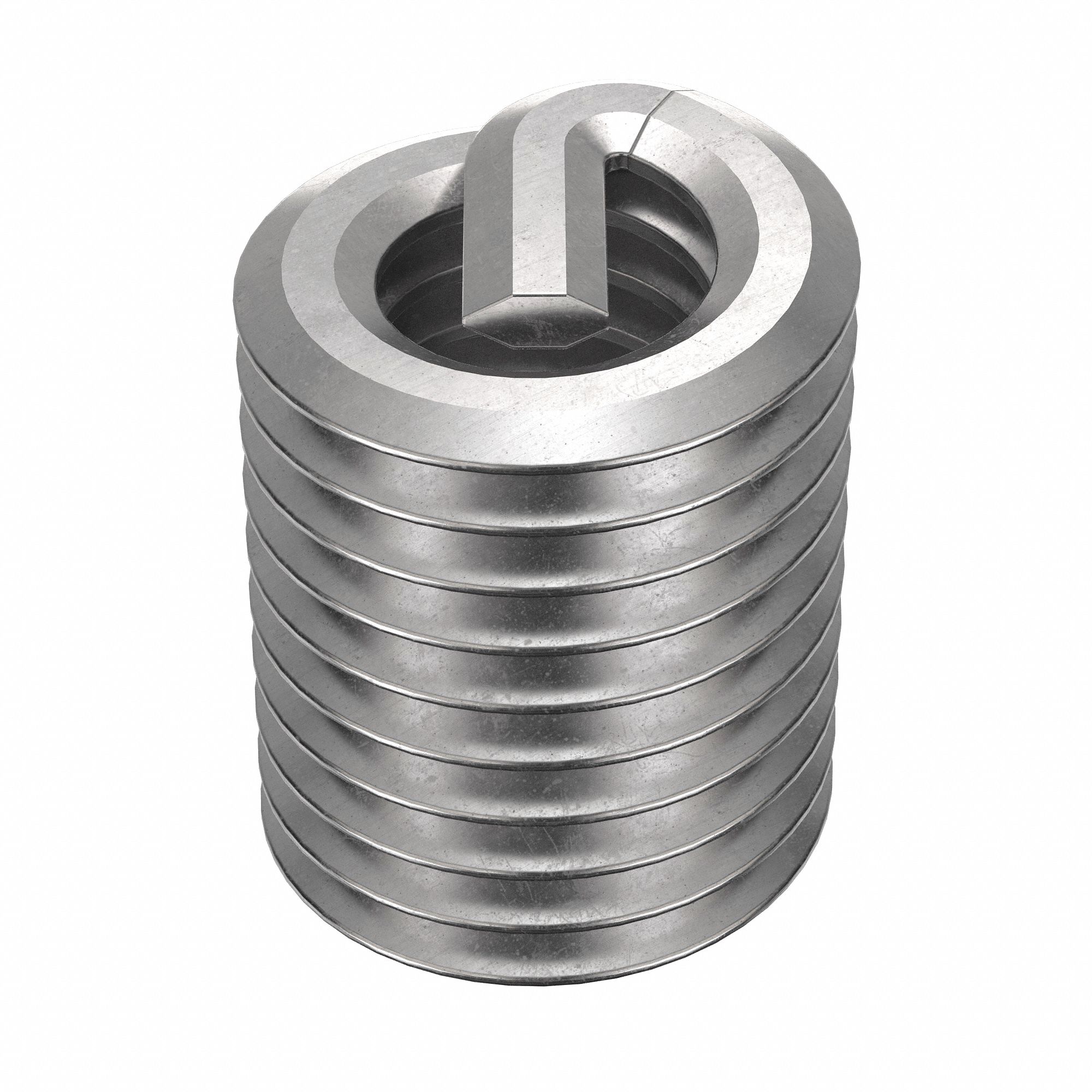 Helical Insert: Tanged Tang Style, Screw-Locking, M2.5-0.45 Thread Size, 10 PK