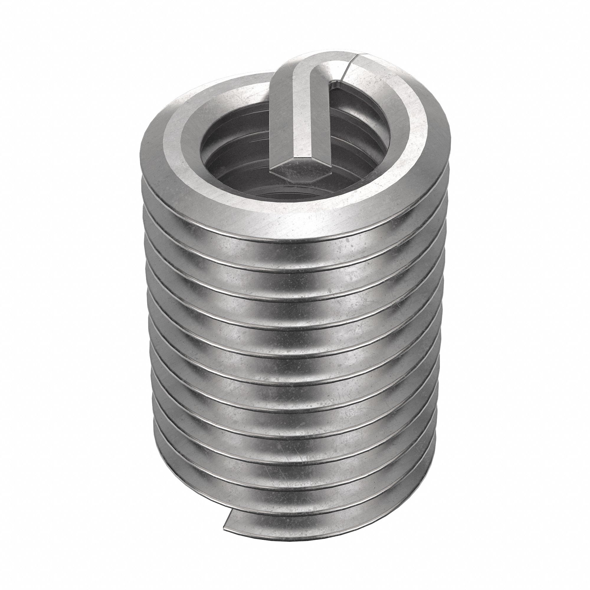 Helical Insert: Tanged Tang Style, Screw-Locking, M5-0.80 Thread Size, Plain, 10 PK