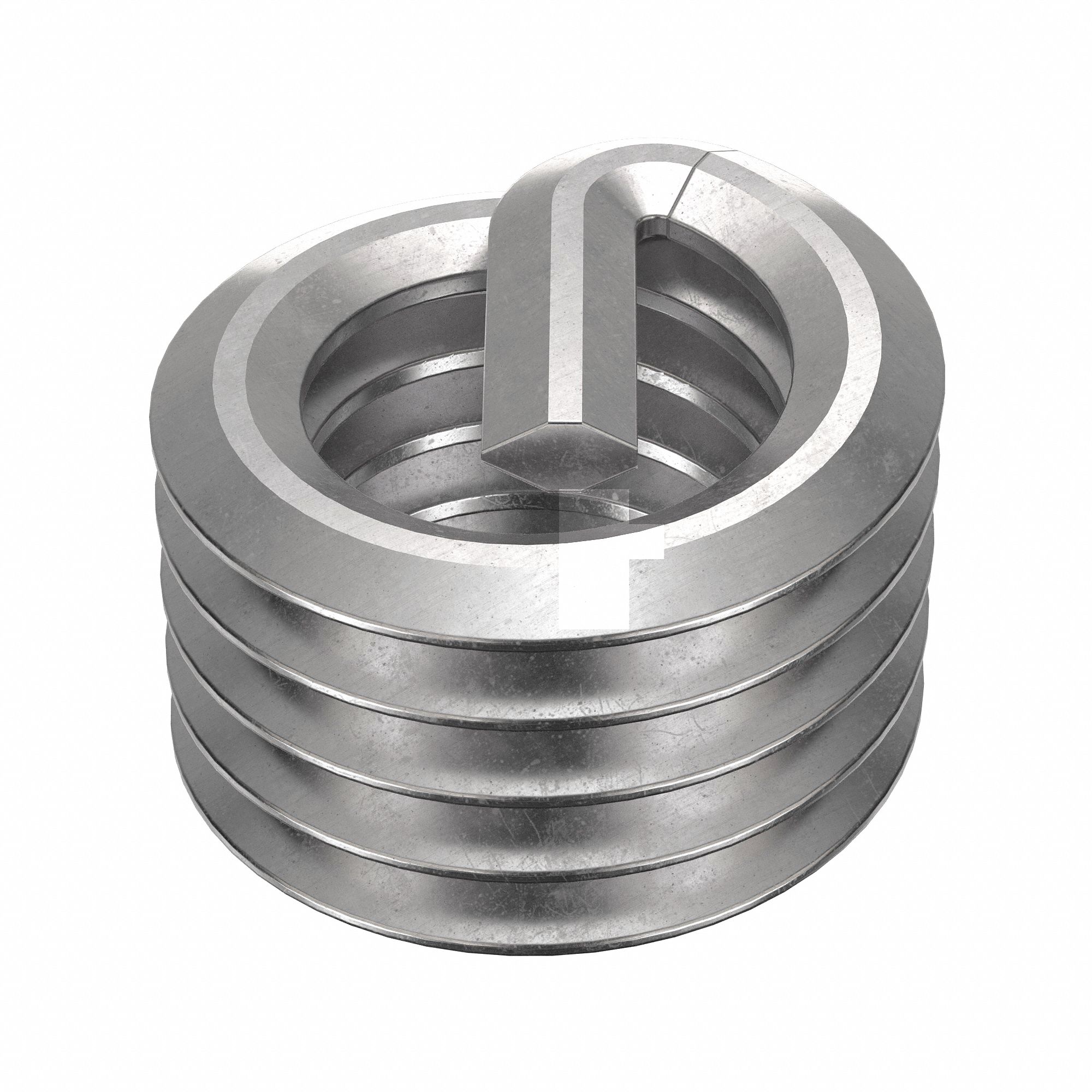 Helical Insert: Tanged Tang Style, Screw-Locking, M6-1.00 Thread Size, Plain, 10 PK