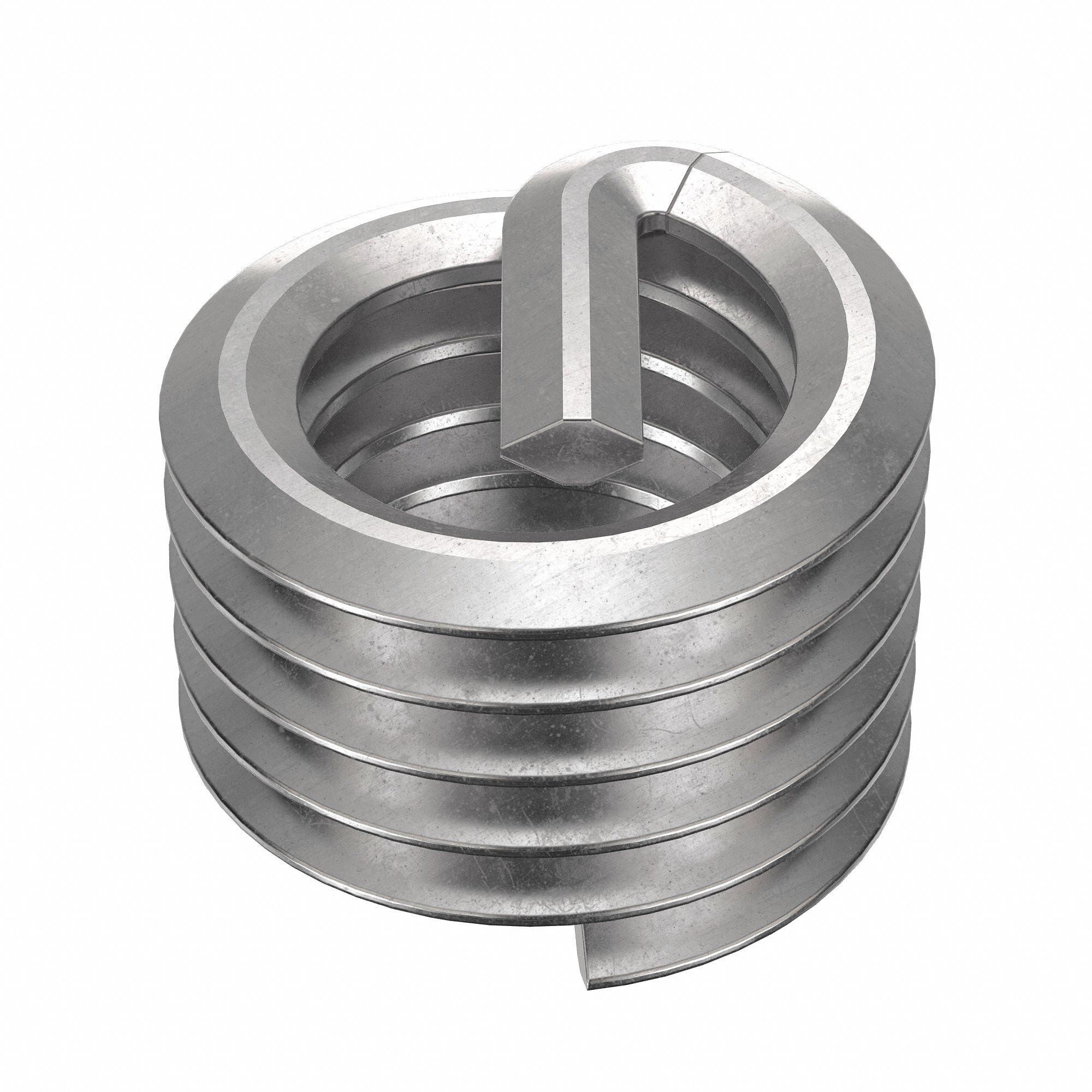 Helical Insert: Tanged Tang Style, Screw-Locking, M8-1.25 Thread Size, Plain, 10 PK