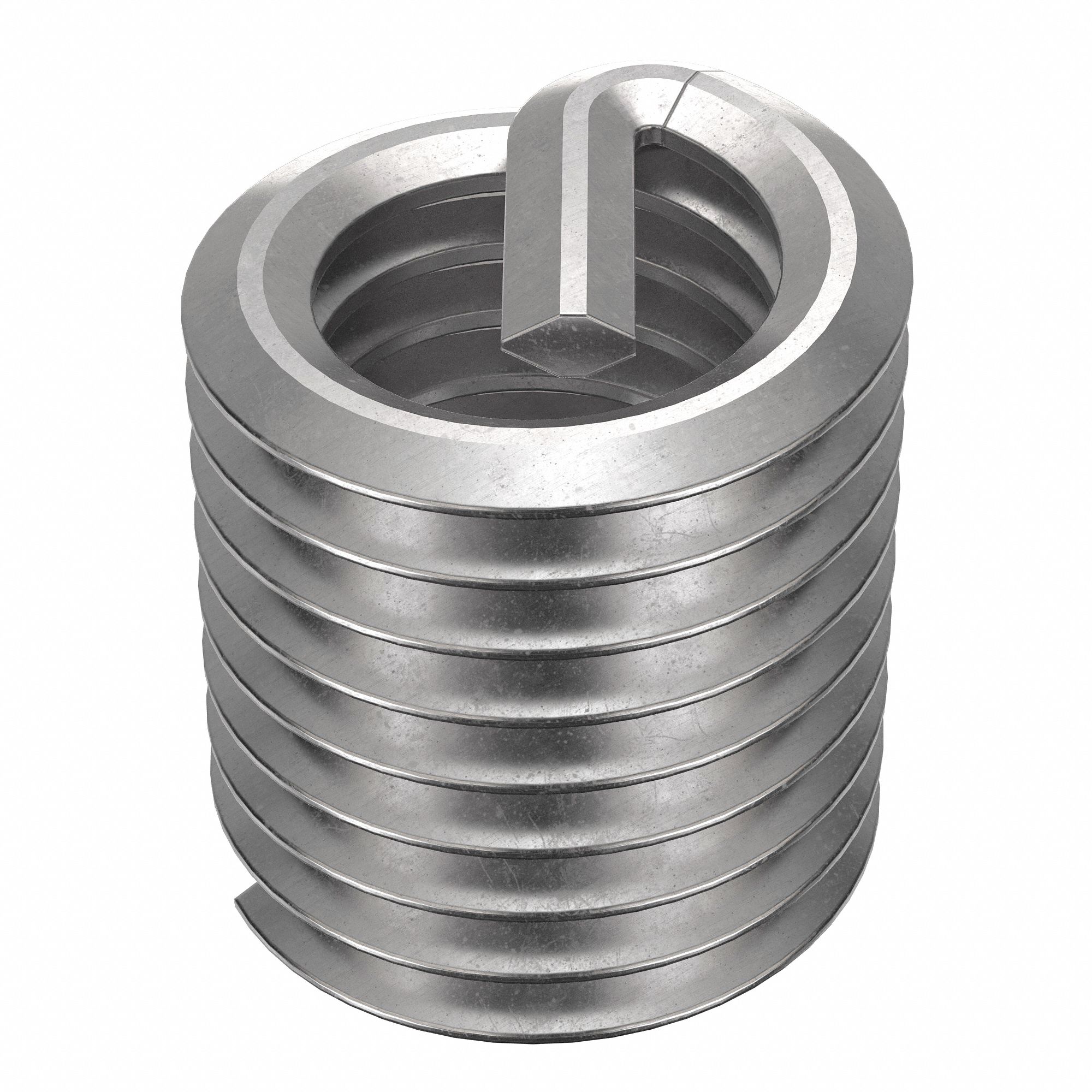 Helical Insert: Tanged Tang Style, Screw-Locking, M8-1.25 Thread Size, Plain, 10 PK