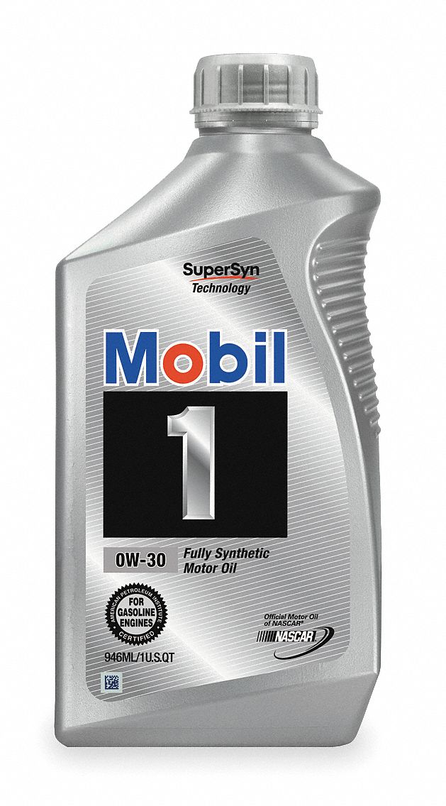 MOBIL 1 Full Synthetic, Engine Oil, 1 qt, 0W30, For Use With Gasoline