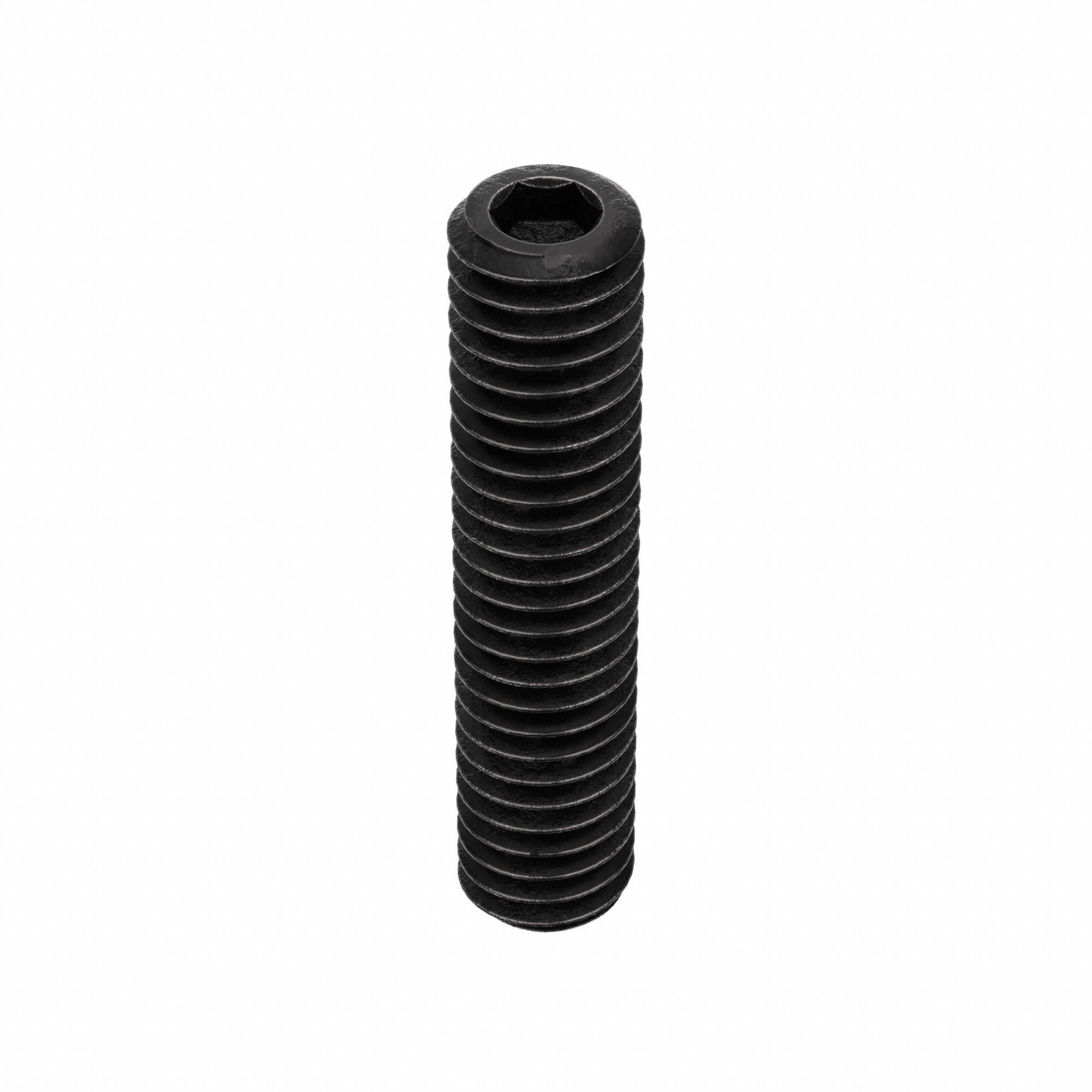 Socket Set Screw: 5/16"-18 Thread Size, 1 1/2 in Overall Lg, Cup pt, Alloy Steel, Socket, 100 PK