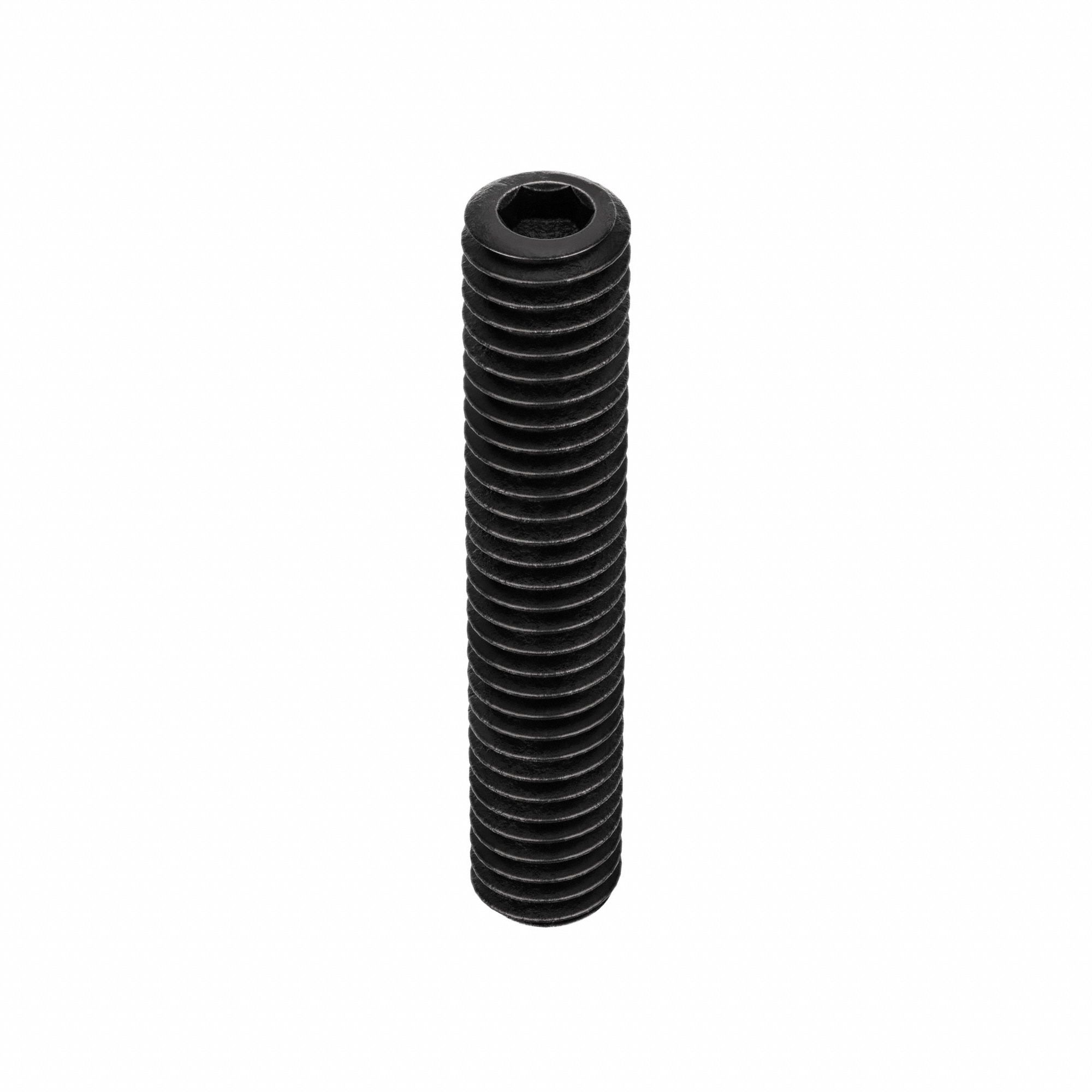 Socket Set Screw: 5/16"-18 Thread Size, 1 3/4 in Overall Lg, Cup pt, Alloy Steel, Socket, 100 PK