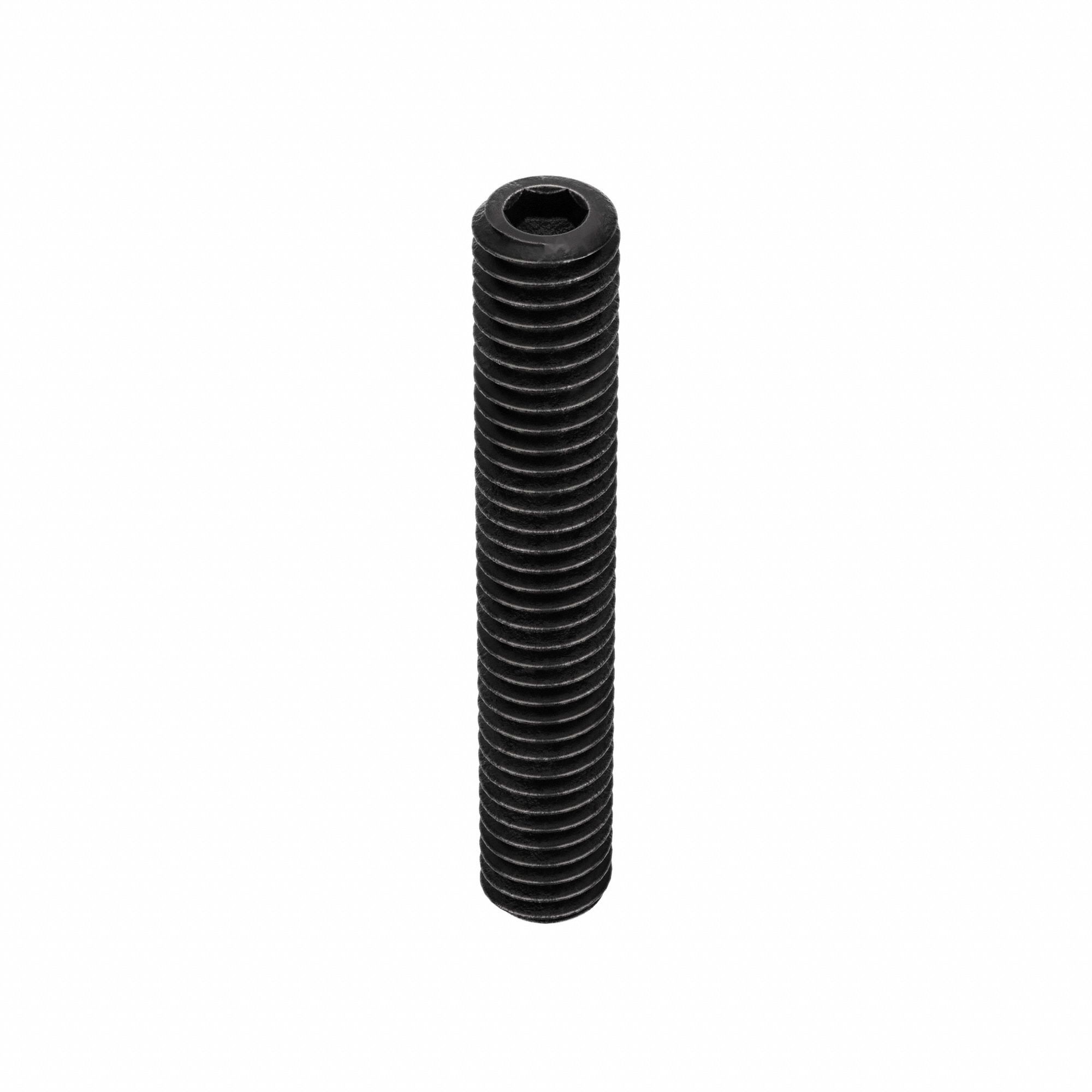 Socket Set Screw: 5/16"-18 Thread Size, 2 in Overall Lg, Cup pt, Alloy Steel, Black Oxide, 100 PK