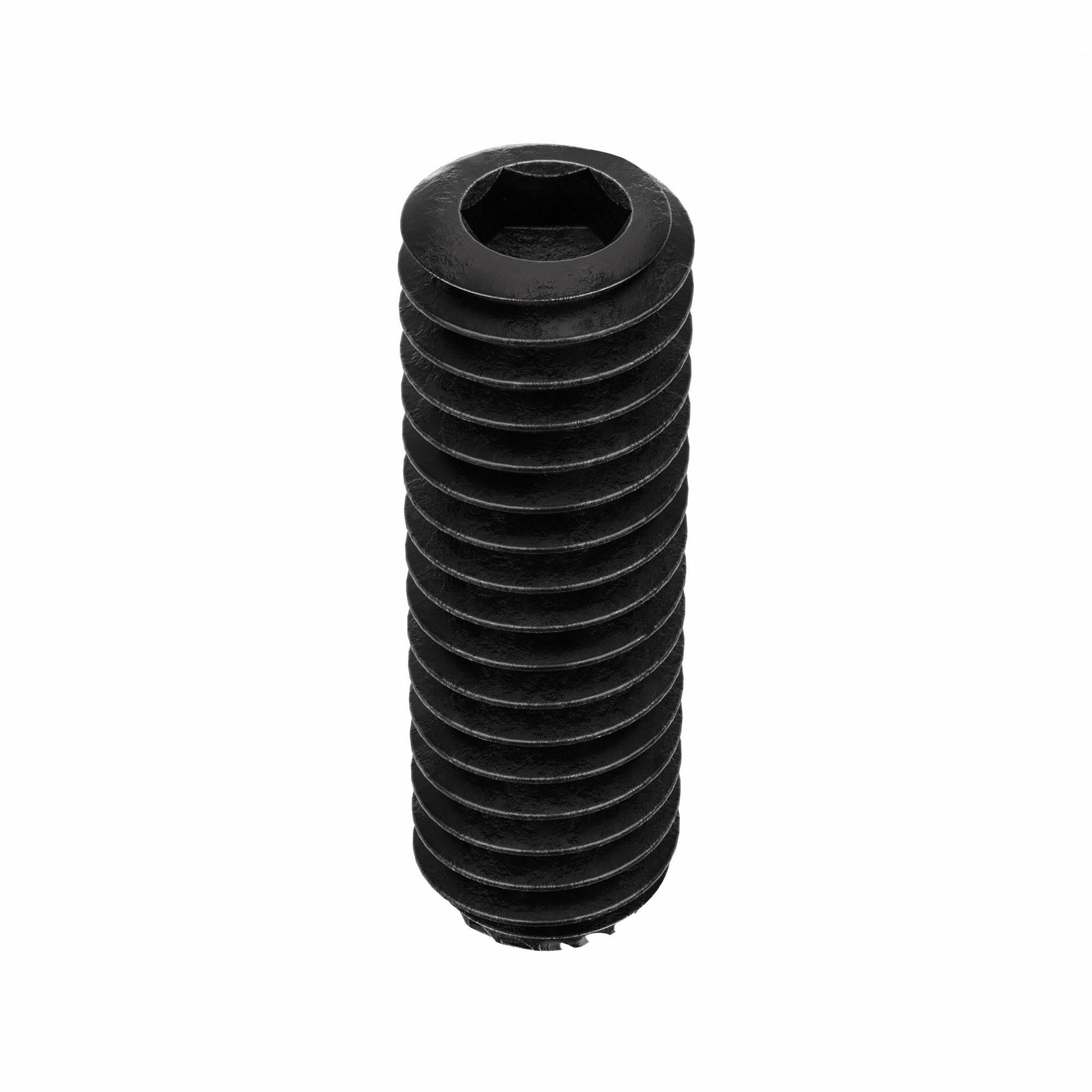 Socket Set Screw: 5/16"-18 Thread Size, 1 in Overall Lg, Knurled Cup pt, Alloy Steel, Socket, 100 PK