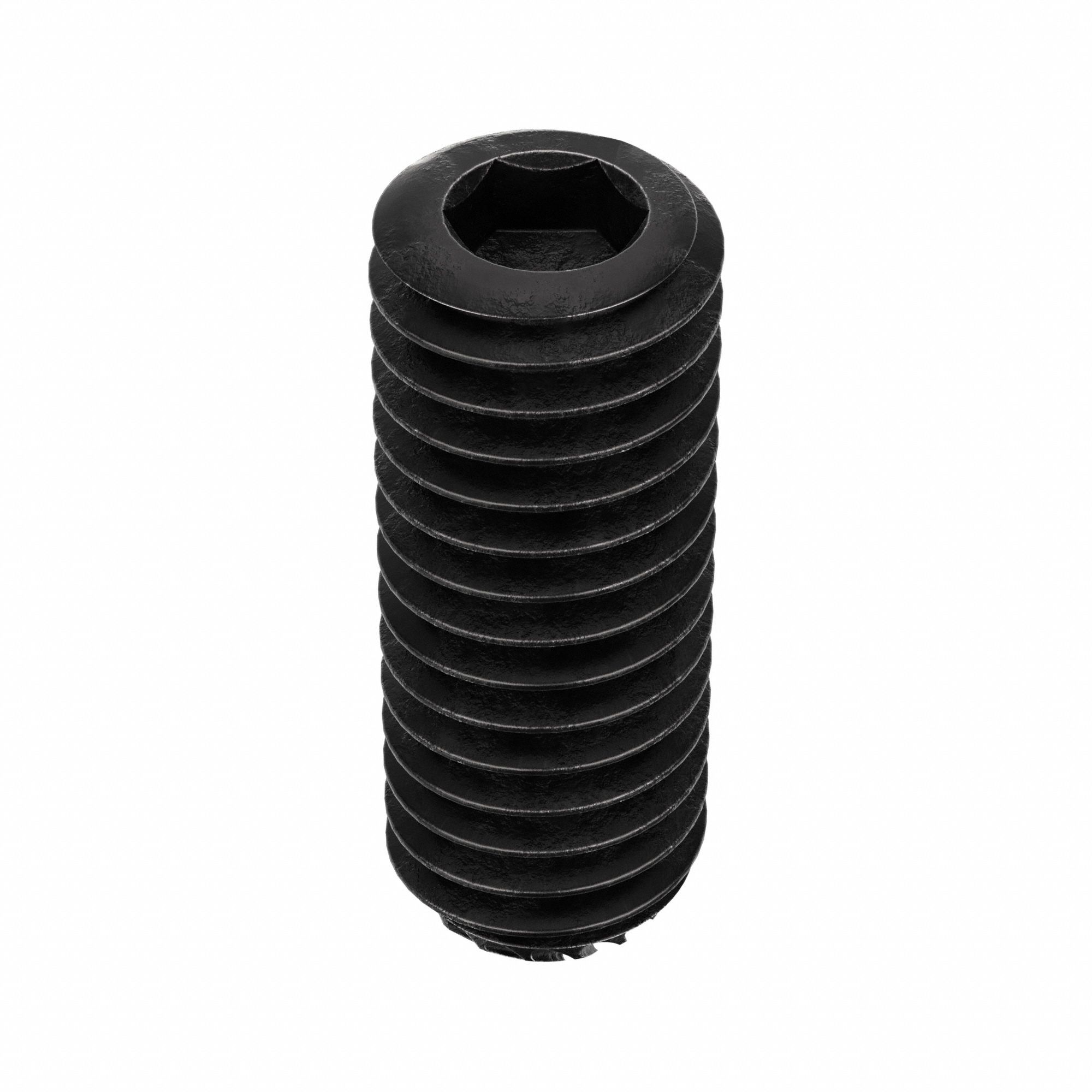 Socket Set Screw: 3/8"-16 Thread Size, 1 in Overall Lg, Knurled Cup pt, Alloy Steel, Socket, 100 PK