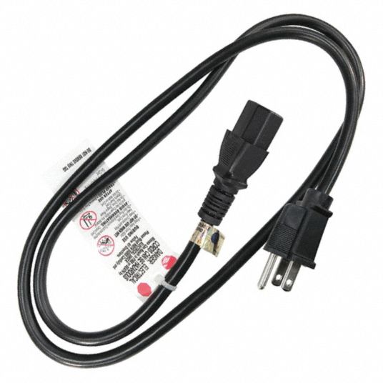 GRAINGER APPROVED Power Cord, 14 AWG, Number of Conductors 3, PVC