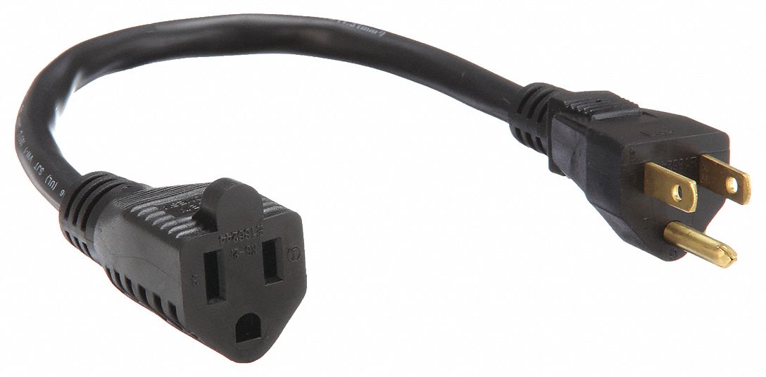 1 ft Cord Lg, 16 AWG Wire Size, Extension Cord - 5XFP6|5XFP6ID