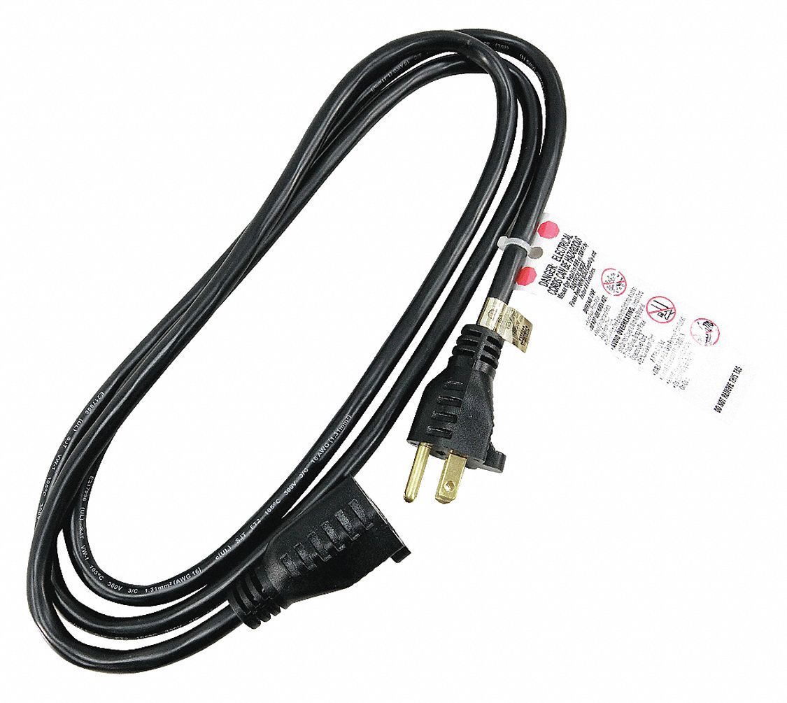 GRAINGER APPROVED Extension Cord, Indoor, 13.0 A, 120V AC, Number of
