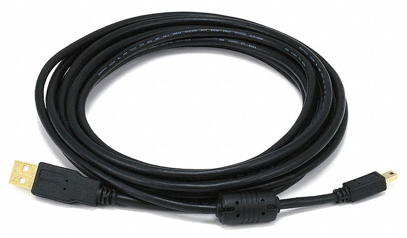 USB 2.0 CABLE,15 FT.L,BLACK