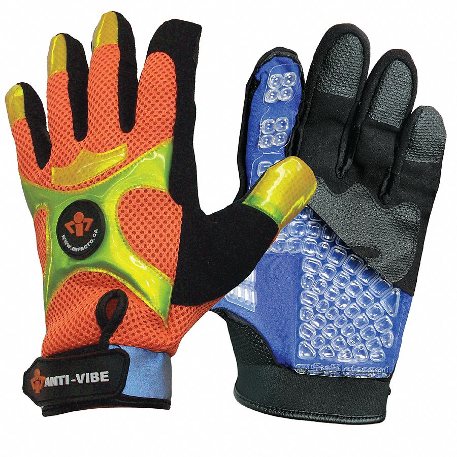 MECHANICS GLOVES, L (9), FULL FINGER, SYNTHETIC LEATHER, SILICONE