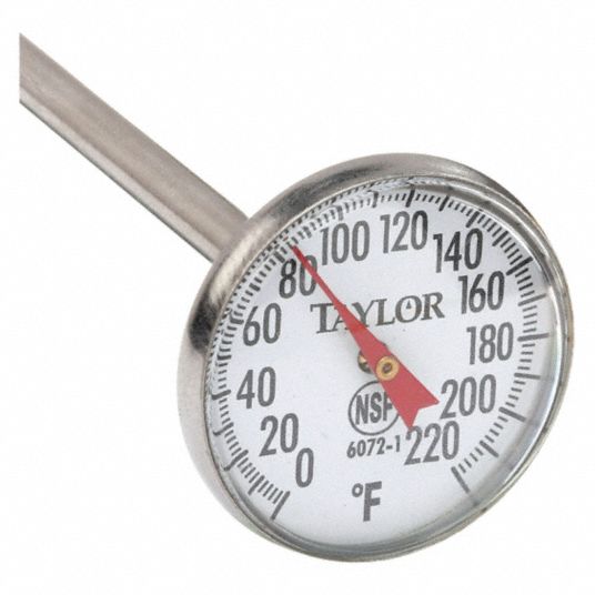 1 in Dial Dia, 5 in Stem Lg, Dial Pocket Thermometer - 23NU30