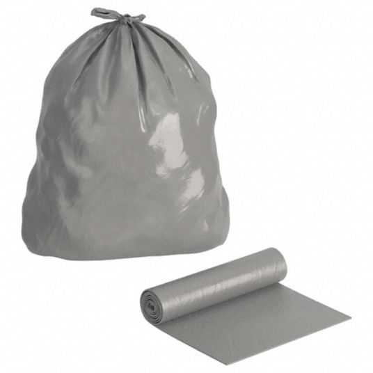 Tough Guy 5XL53 Trash Bags, 10 to 15 gal, Gray, PK500