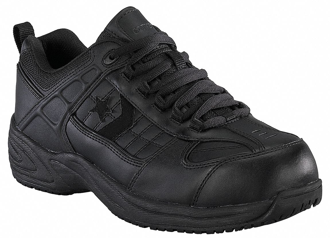 10, W, Men's, Black, Steel Toe Type, 1 PR - Grainger