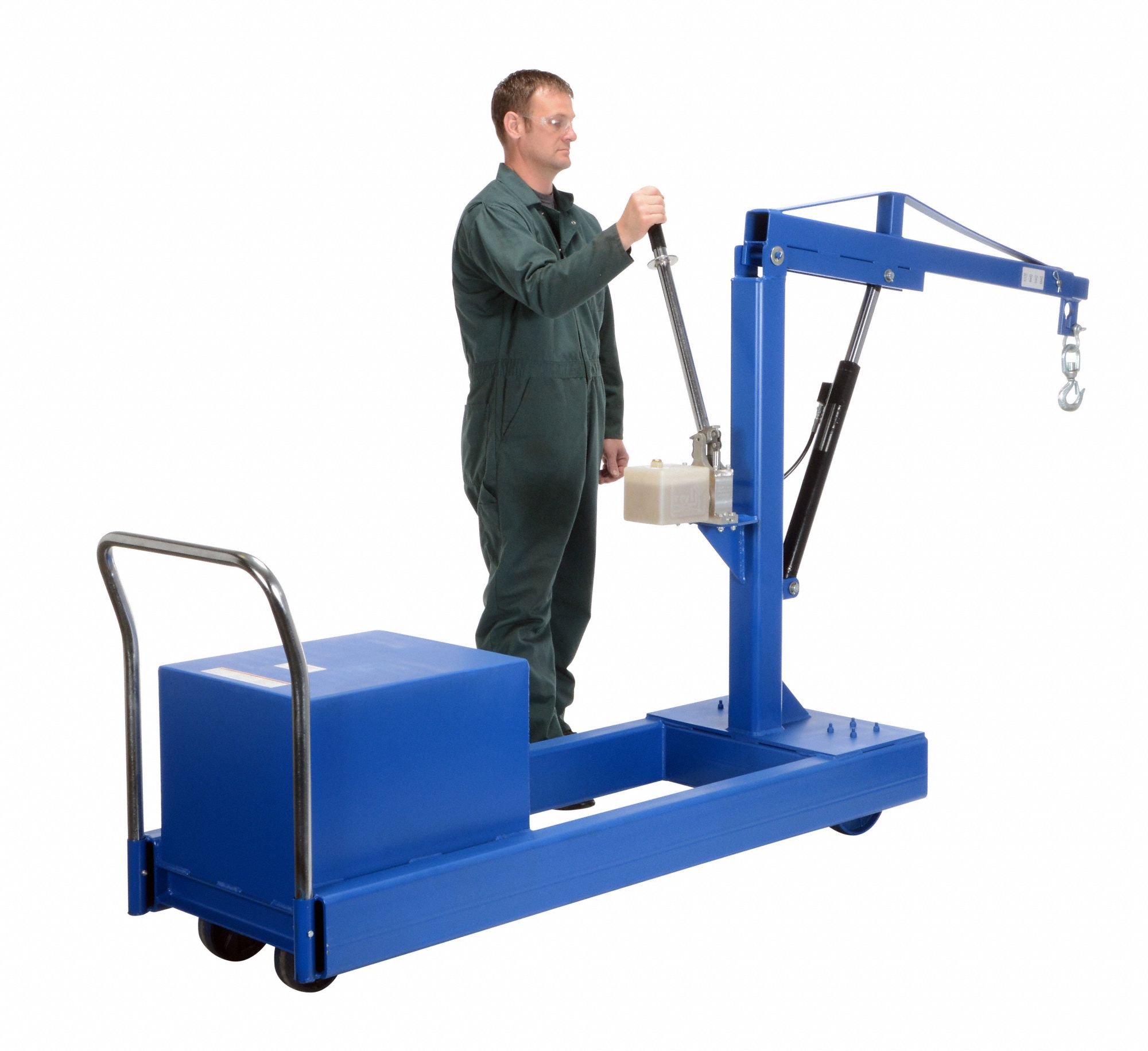 VESTIL Mobile Floor Crane, CounterBalance, 1000Lb 5XPG4CBFC1000