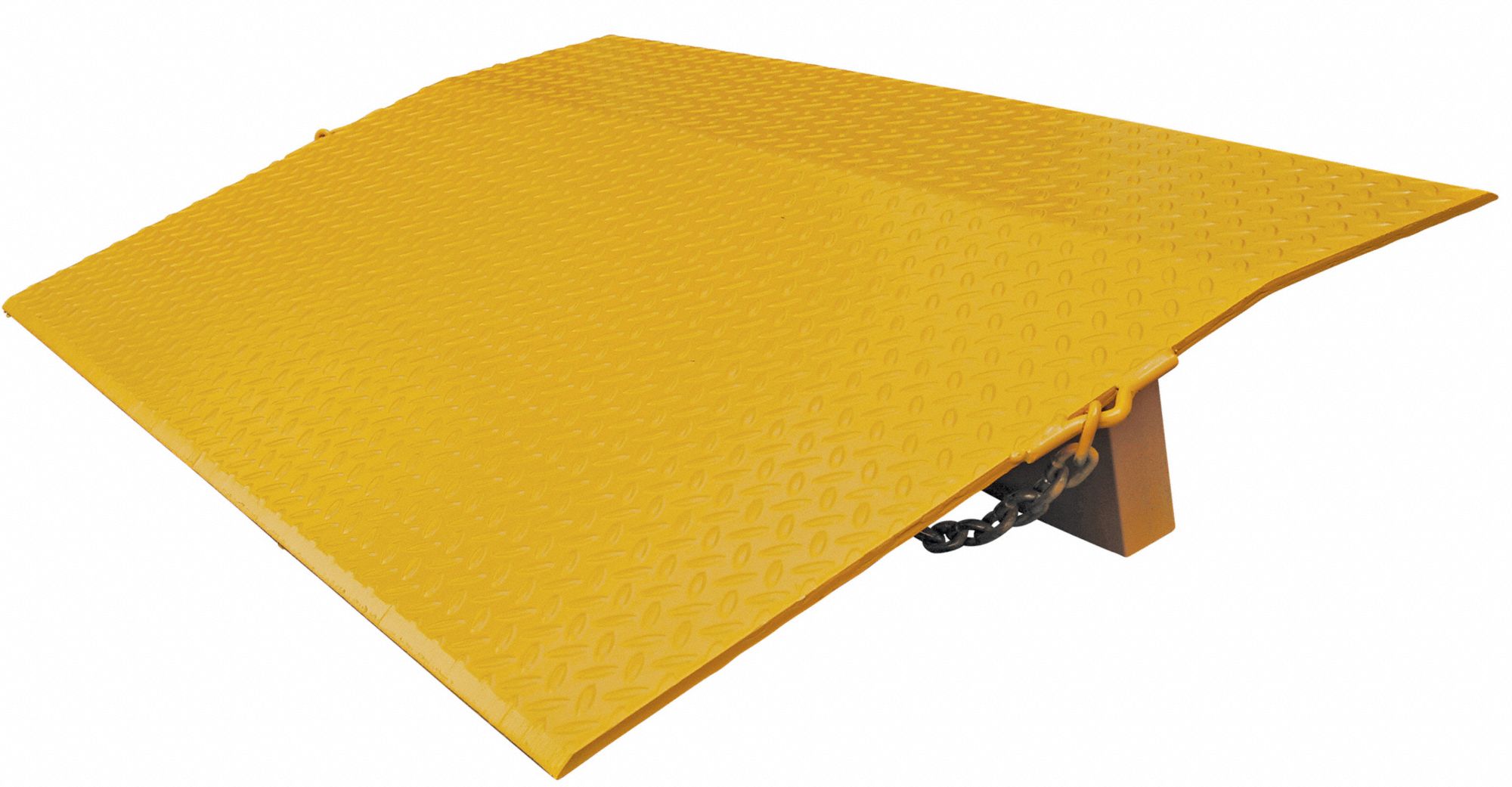 GRAINGER APPROVED 30 inL x 48 inW Yellow Steel Dock Plate; Load