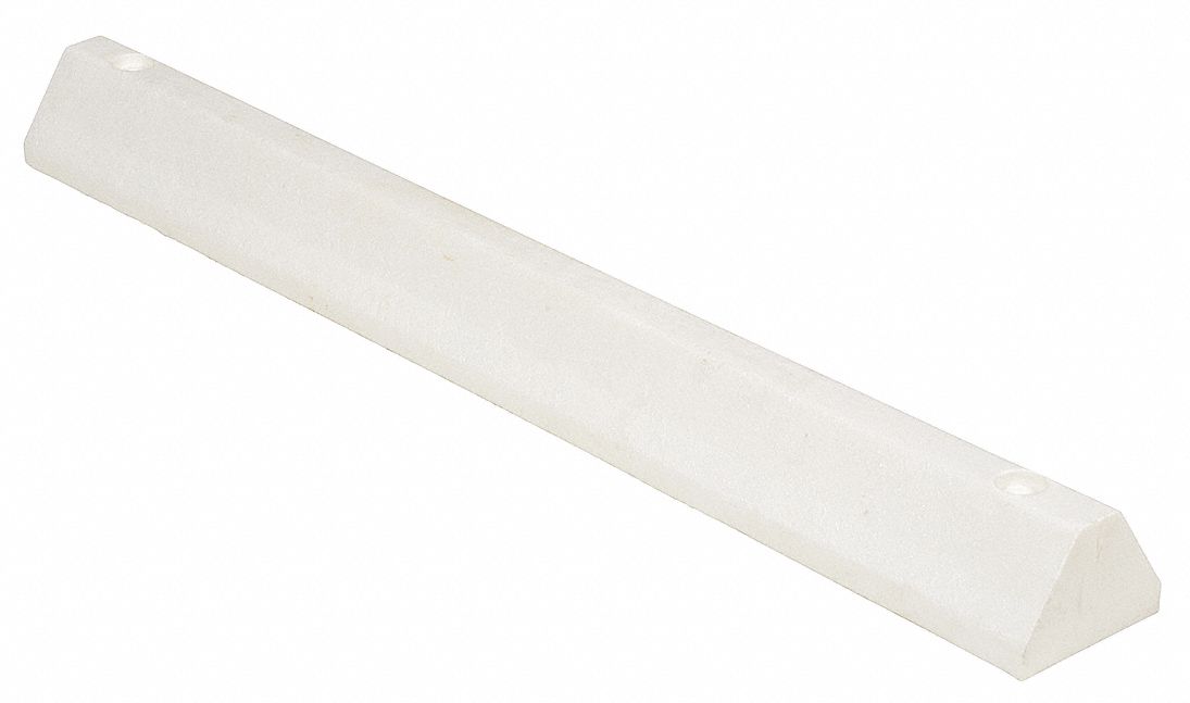 5XPP7 - Parking Curb 48x3-1/2x6 In White Plastic