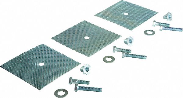 SPEED BUMP GLUE DOWN KIT, STAINLESS STEEL, FOR 48 IN L SPEED BUMPS WITH 3 HOLES