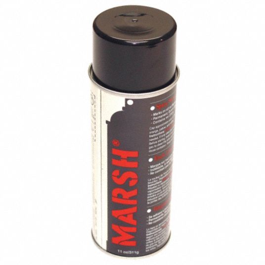 MARSH Stencil Ink Black, 11 oz Container Size, Water Resistant 5XT1330395 Grainger
