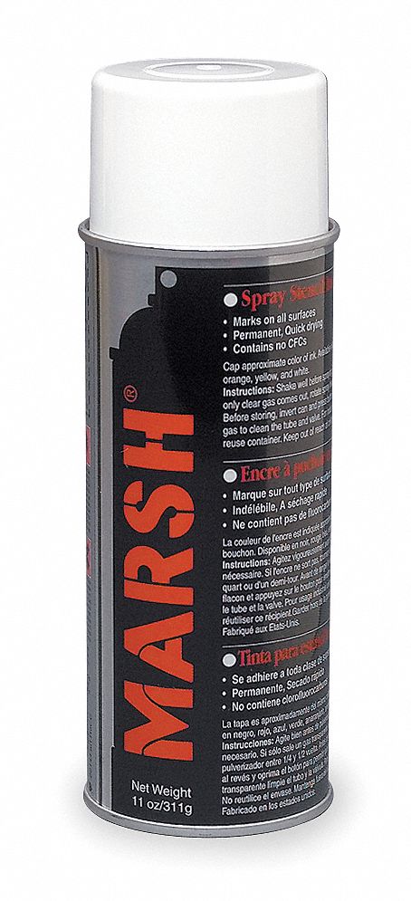 MARSH Stencil Ink,White - 5XT14|30400 - Grainger