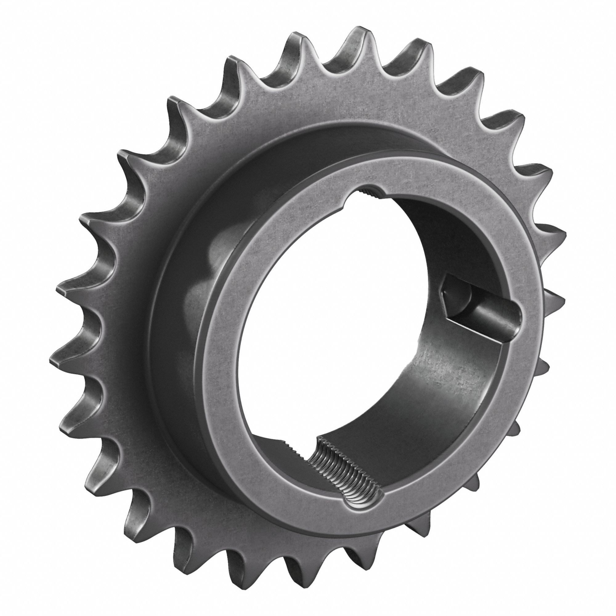 Sprocket: For 50 Chain, 25 Teeth, 4.987 in Pitch Dia, 5.322 in Outside Dia, Steel, ANSI