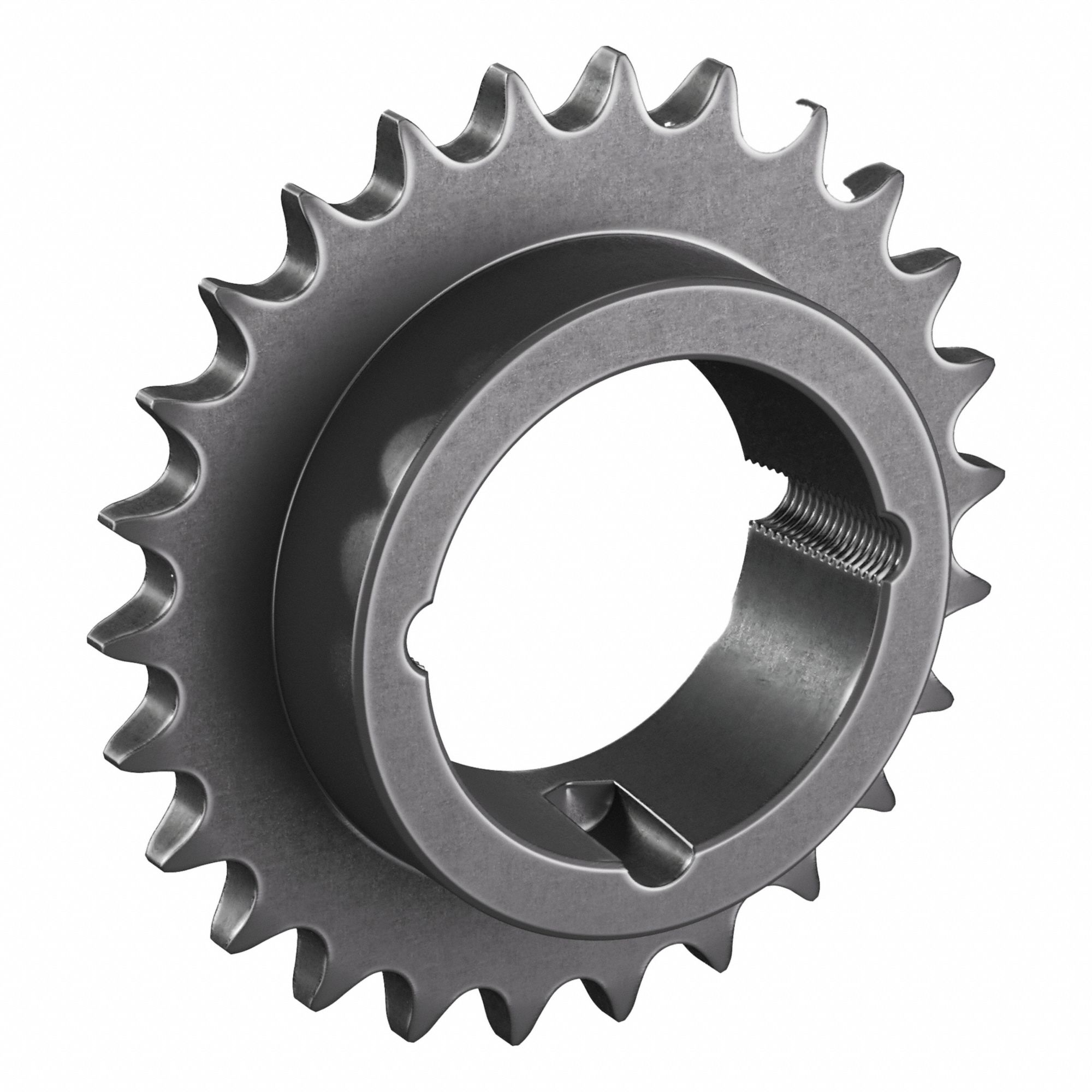 Sprocket: For 50 Chain, 26 Teeth, 5.185 in Pitch Dia, 5.522 in Outside Dia, Steel