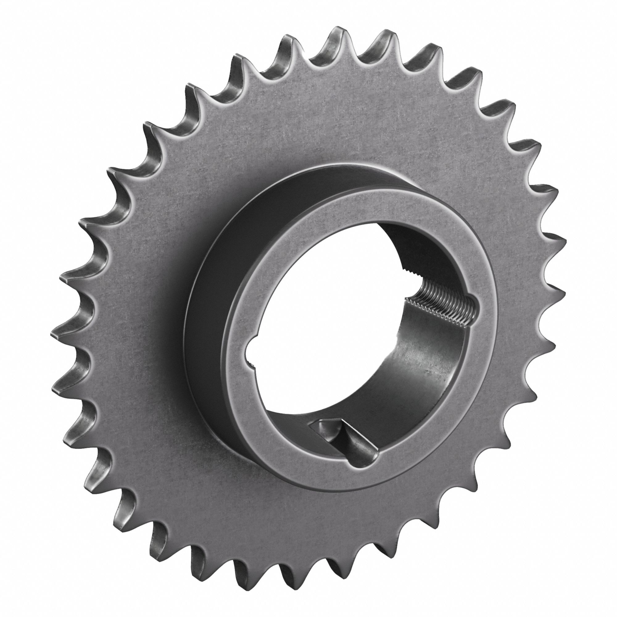 Sprocket: For 50 Chain, 32 Teeth, 6.376 in Pitch Dia, 6.721 in Outside Dia, Steel, ANSI