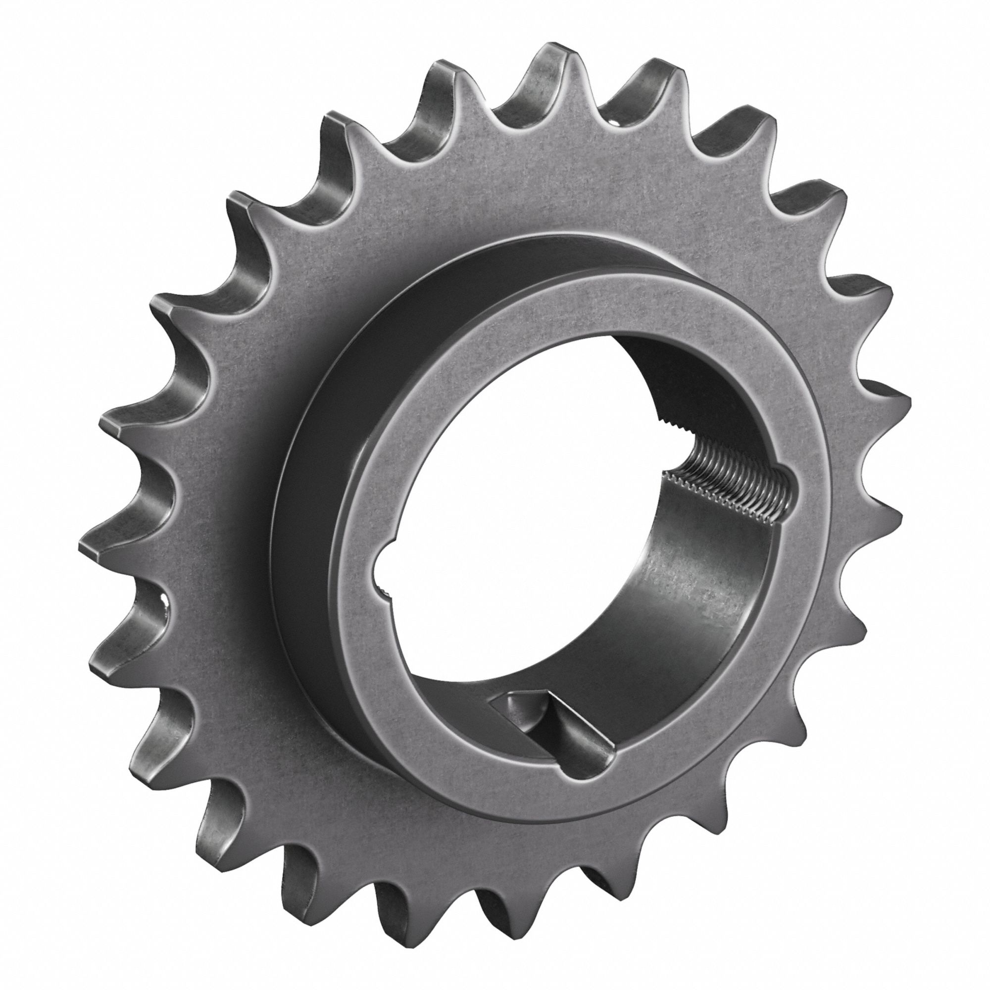 Sprocket: For 60 Chain, 23 Teeth, 5.508 in Pitch Dia, 5.907 in Outside Dia, Steel