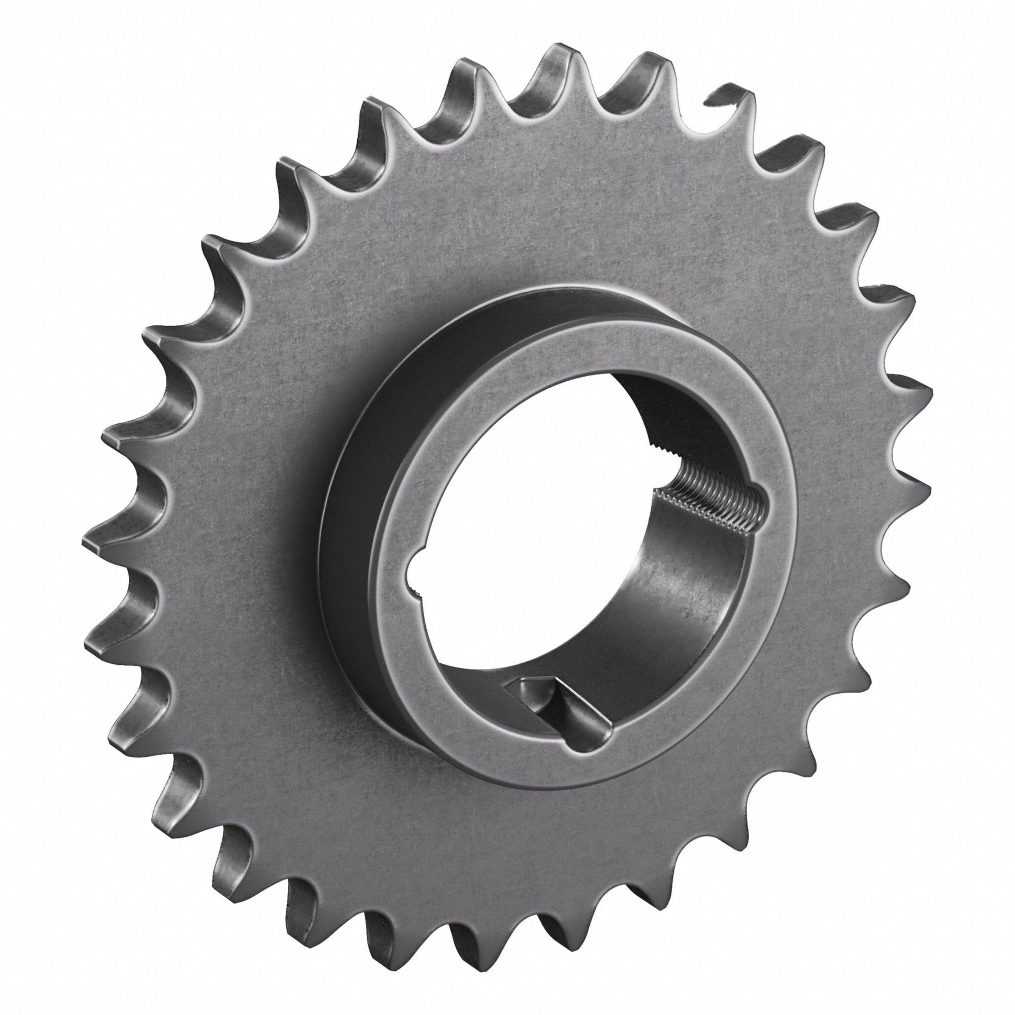 Sprocket: For 60 Chain, 28 Teeth, 7.11 in Pitch Dia, 7.107 in Outside Dia, Steel