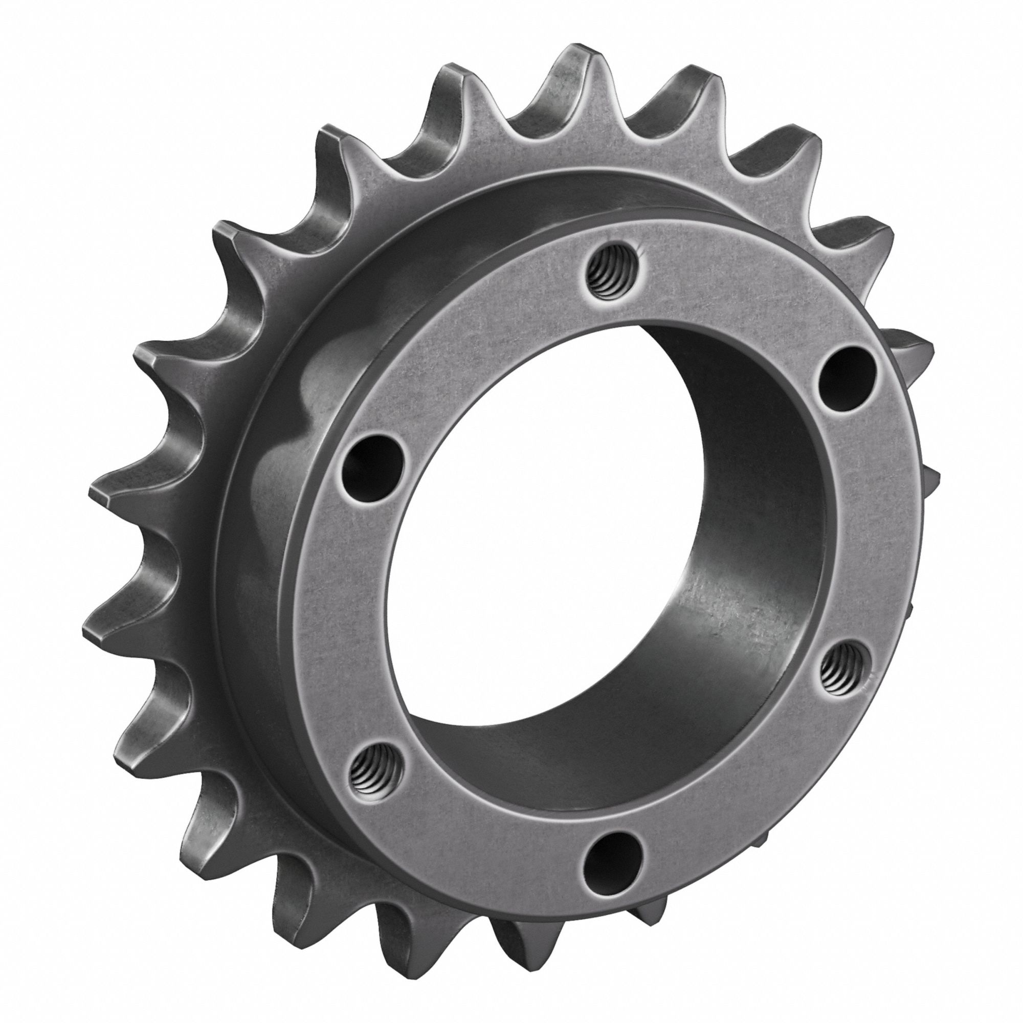 Sprocket: For 40 Chain, 21 Teeth, 3.355 in Pitch Dia, 3.62 in Outside Dia, Steel