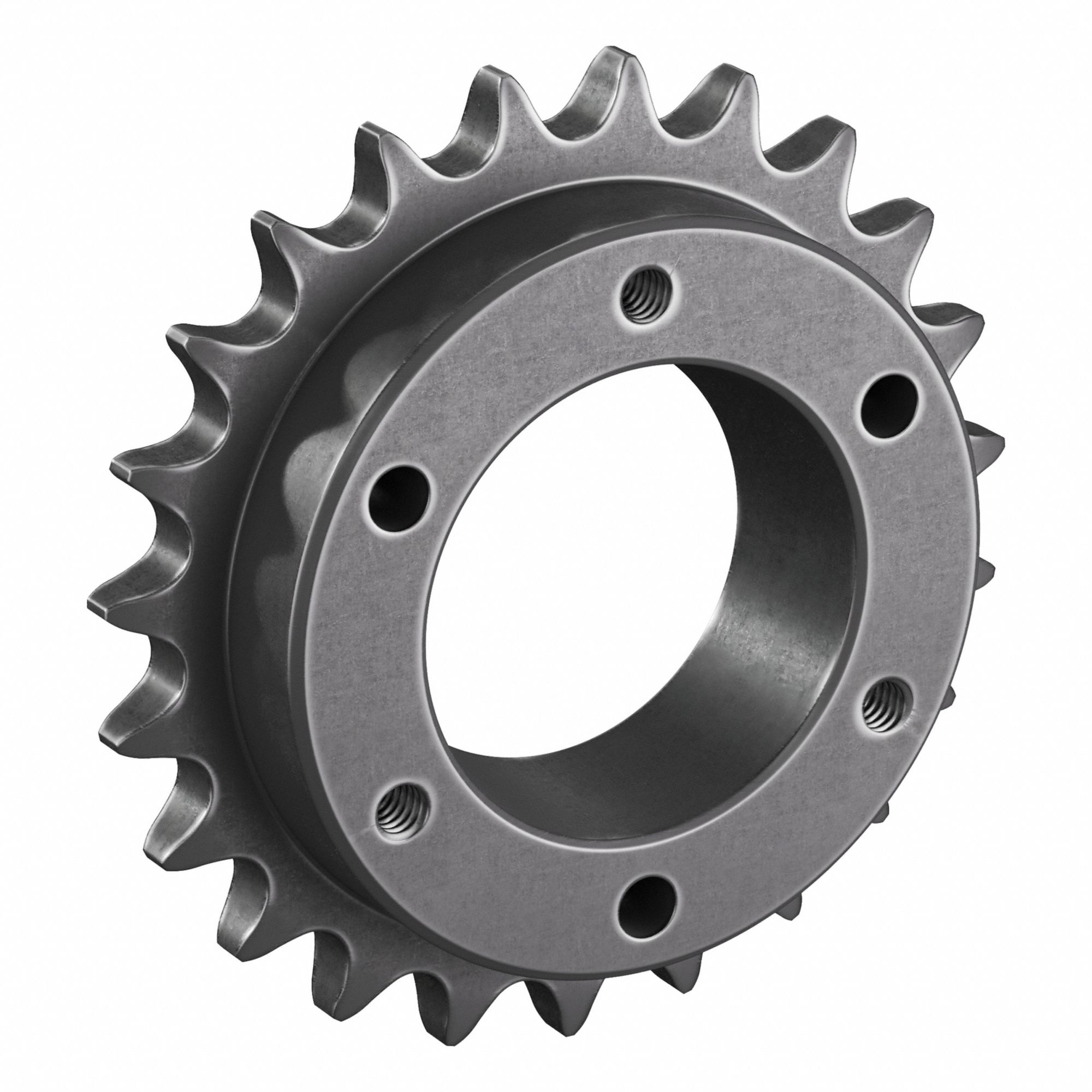 Sprocket: For 40 Chain, 23 Teeth, 3.672 in Pitch Dia, 3.94 in Outside Dia, Steel