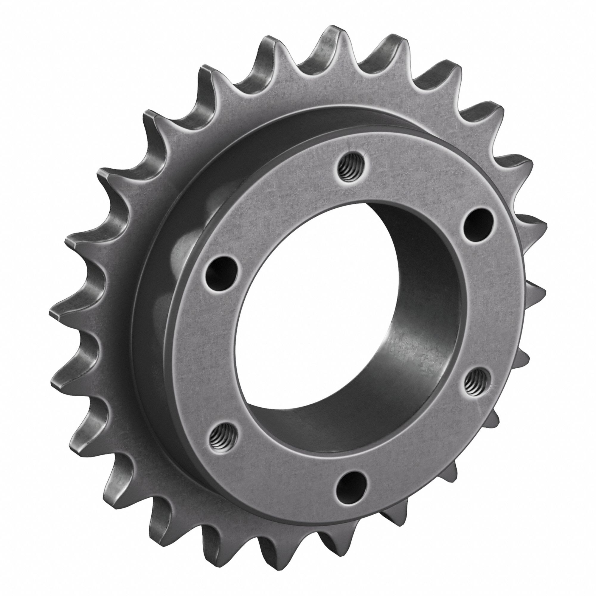 Sprocket: For 40 Chain, 24 Teeth, 3.831 in Pitch Dia, 4.1 in Outside Dia, Steel