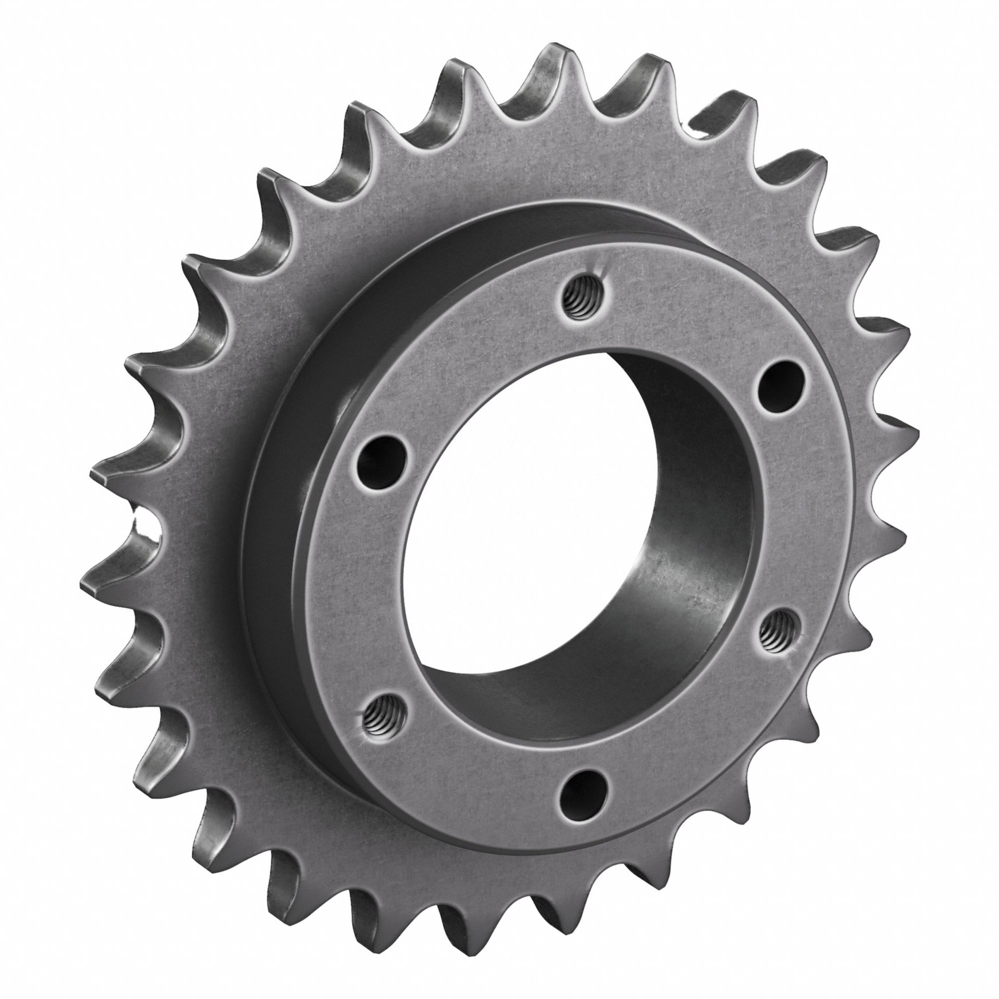 Sprocket: For 40 Chain, 26 Teeth, 4.148 in Pitch Dia, 4.42 in Outside Dia, Steel
