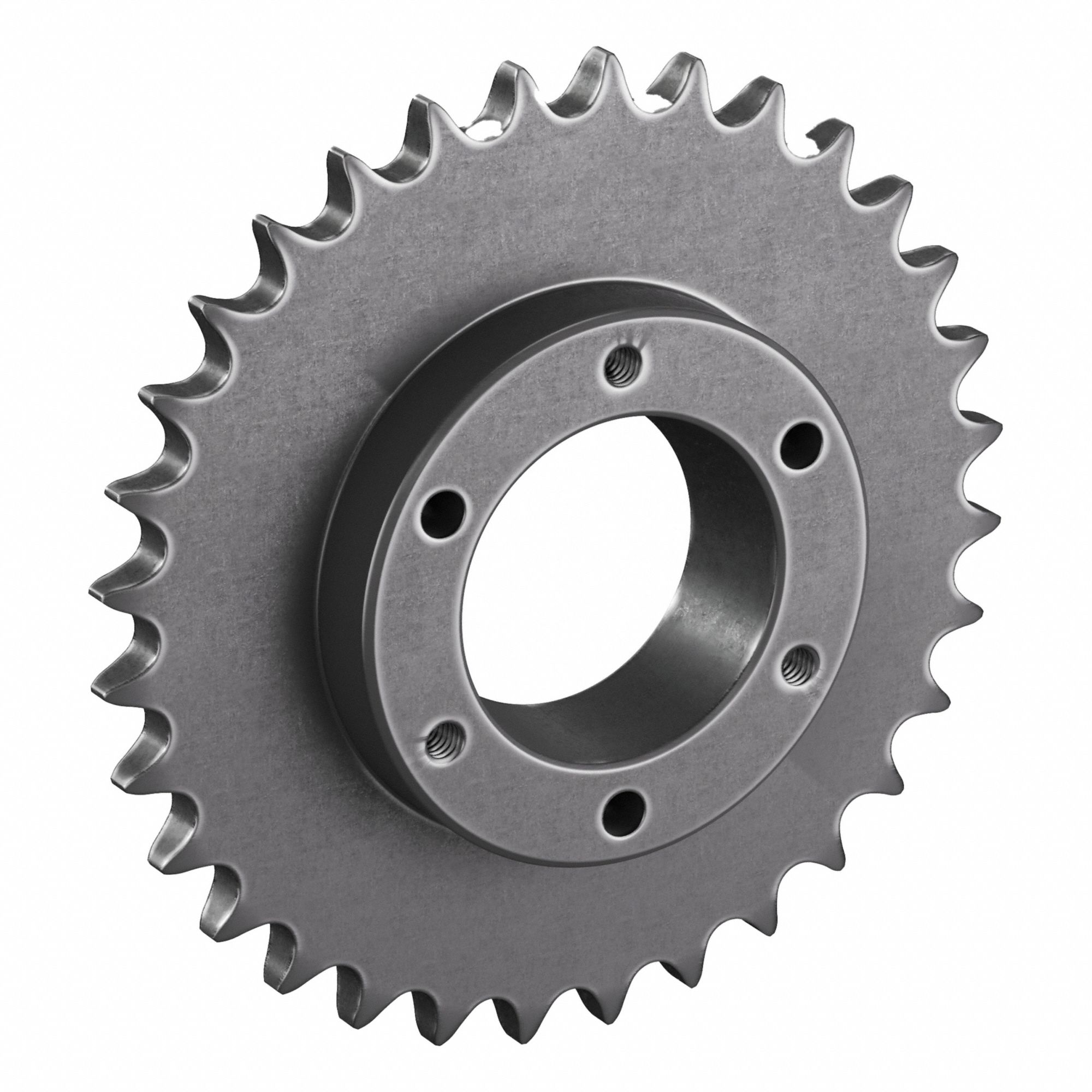 Sprocket: For 40 Chain, 32 Teeth, 5.101 in Pitch Dia, 5.36 in Outside Dia, Steel