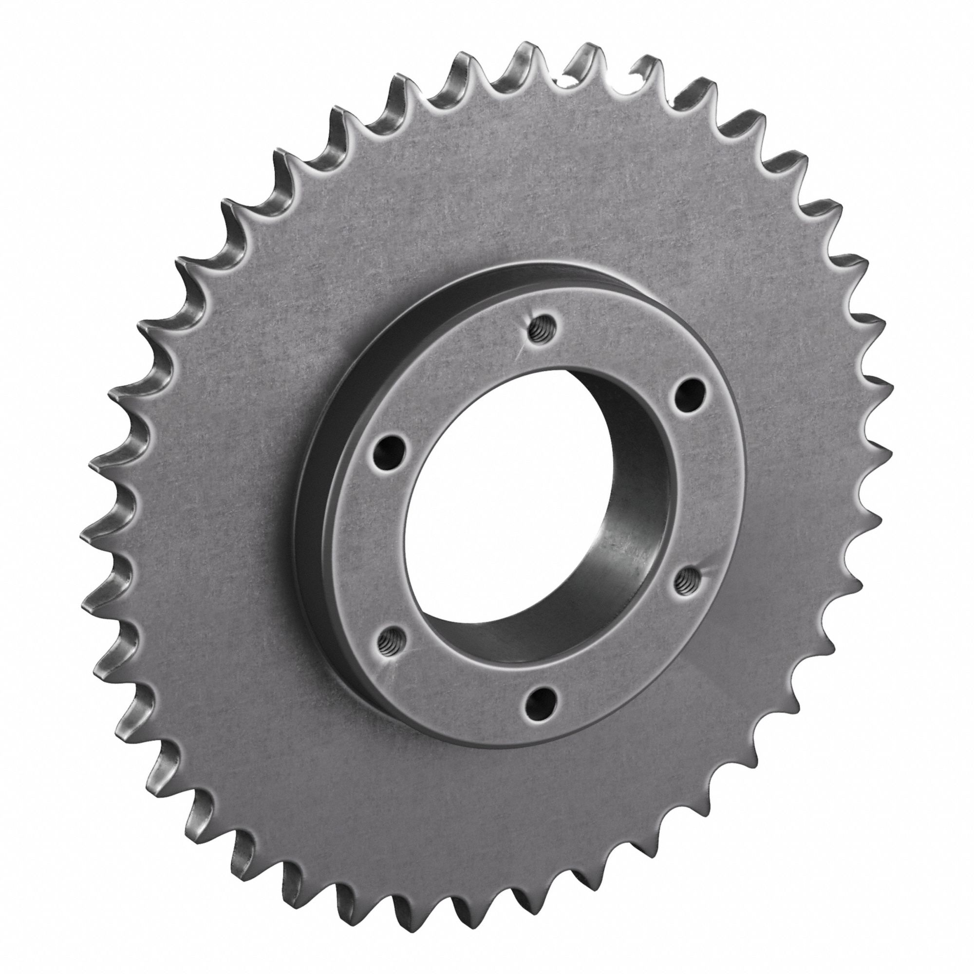 Sprocket: For 40 Chain, 40 Teeth, 6.373 in Pitch Dia, 6.65 in Outside Dia, Steel